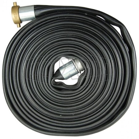 Dixon Washdown Hose, 1-1/2 in, FNPSH x MNPSH, 50 ft L, 200 psi, Nitrile Rubber, Domestic WDH15BK50KAS